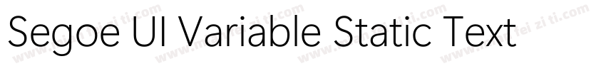 Segoe UI Variable Static Text Bold字体转换